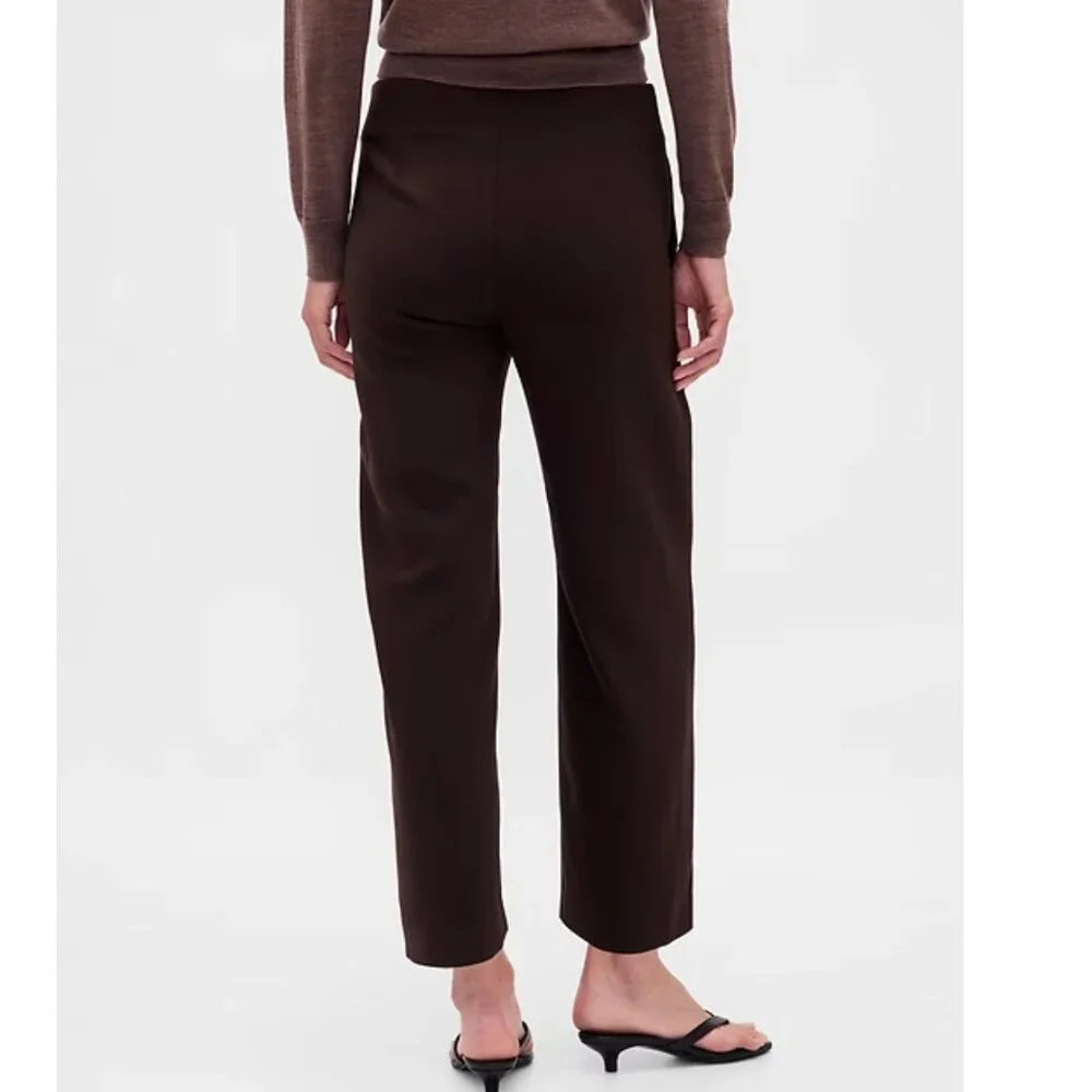 NWT GAP High Rise Twill Straight Ankle Pants in Terra Brown Size 8